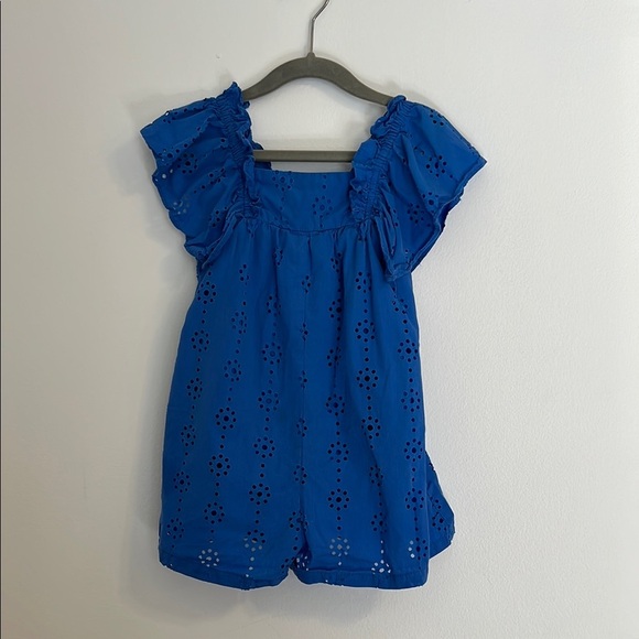 Zara Kids Blue Eyelet Romper - Picture 1 of 5